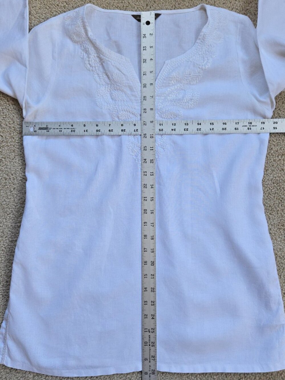 NWOT Linen Tunic Embroidered Split Hem Tommy Bahama Size Small - Picture 9 of 9